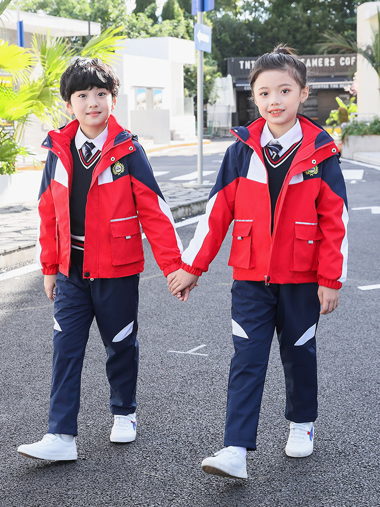 First grade primary school students stormtrooper uniform three-piece set Autumn and winter kindergarten garden uniform Children's class uniform spring and autumn suit