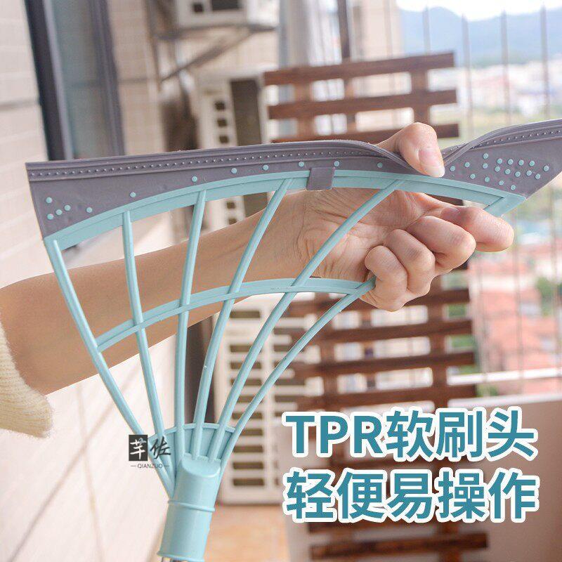 Silicone Non-Stick Hair Wiper Broom for Home Bathroom Floor, Magic Broom with Soft Brush Head