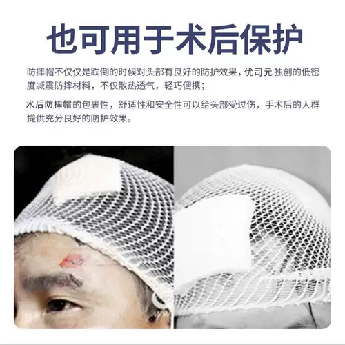 Пожилая анти -падающая защита головы против падающей операции по хирургии головы Защитный артефакт головы. Отсутствие защитной шляпы Шляпы