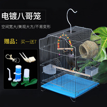 Electroplated starlings Birdcage special large tiger skin Xuanfeng Parrot bird cage stainless steel color bird cage breeding cage