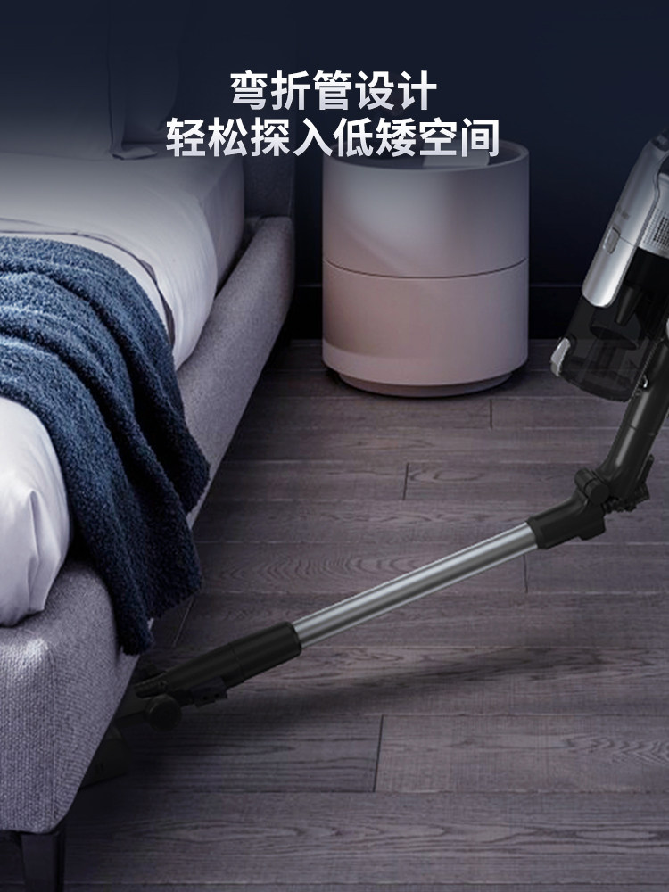 Haier Wireless Vacuum Cleaner for Home Use, Large Suction Power, Handheld, Bendable, Blue and Green Dual-Color Dust Display, Cat Hair and Mite Removal Vacuum Cleaner