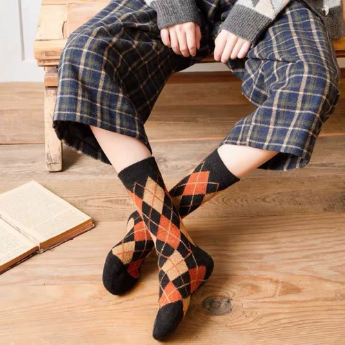 Tide, гольфы, зимние утепленные носки, ретро демисезонная шерстяная японская школьная юбка, средней длины