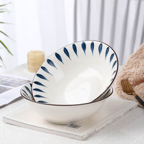 Japanese ramen bowl home large instant noodle bowl ceramic large Noodle Bowl Spoon Bucket Bowl Big Bowl soup bowl noodle bowl Nordic tableware