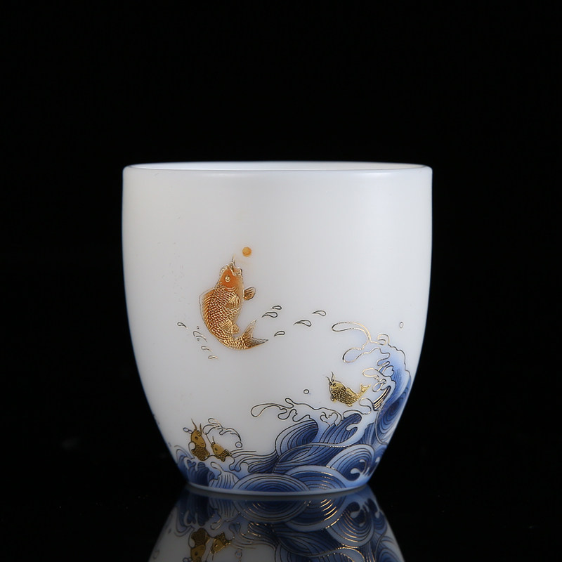 Porcelain Yu Yu Yu Chinese white ceramic kung fu cup cup master cup cup cup cup cup of tea Yue Longhan Gain
