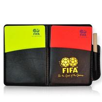 Football referee red and yellow cards with pen yellow card and red card edge picker and whistle set professional referee equipment