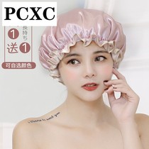 Bath hat waterproof adult female shower bath kitchen headband bathing hair cover hair shampoo hair hat oil cigarette hat