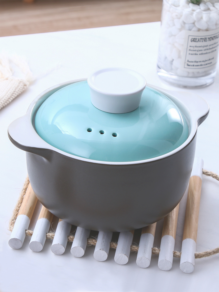 Min Fire Casserpan GOOKA High Temperature Resistant Sand Pan Stone Pan Soup Saucepan Applicable Saucepan Soup Pot Household Ceramic Saucepan Pot