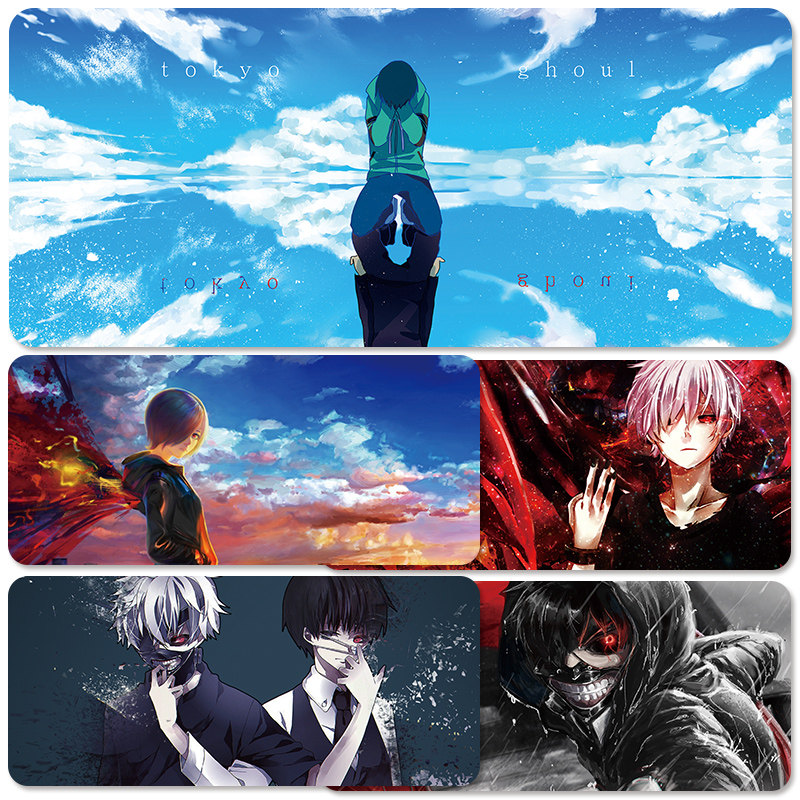 Tokyo ghoul mouse pad oversized laptop pad boy anime male lock edge thickened keyboard table pad