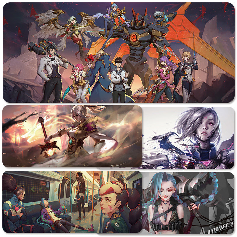 League of Legends Lol Mouse Pad Ultra Large Computer Boys Game Lock Side Thicking Game Dedicated Dirty Resistance Keyboard Pads