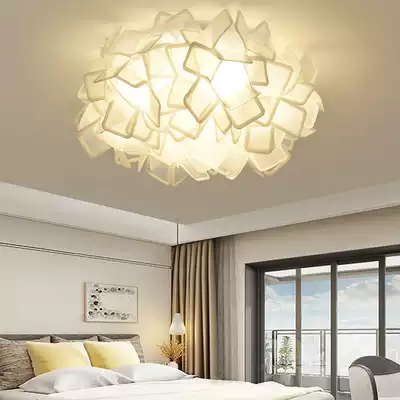Simple modern bedroom ceiling lamp Nordic romantic warm living room master bedroom children's room led round light fixture