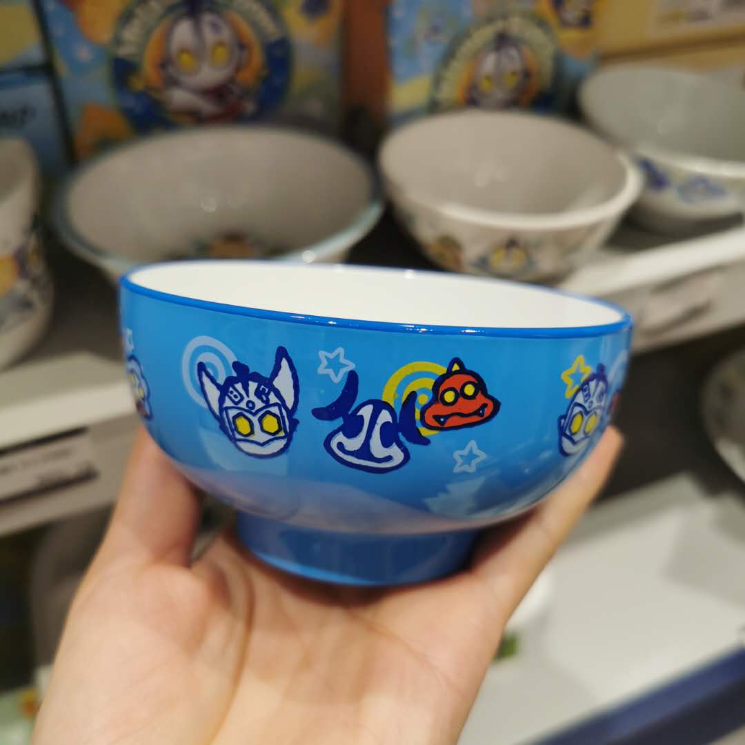Japan Altman children's tableware baby food bowl cute cartoon pattern resin bowl New 6 months