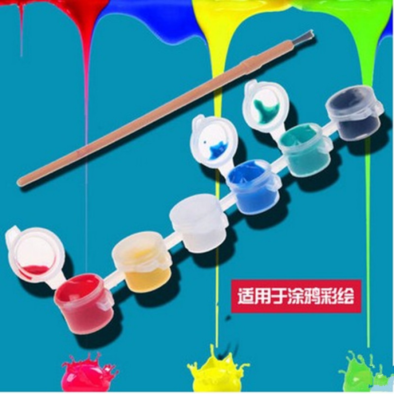 Painting painting cool propylene pigment small box children color diy acrylic pigment 5ml12 color set kindergarten six complex safety environmental protection painting beginners special non toxic
