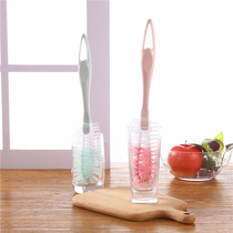 Kitchen multifunctional cleaning brush long handle wash cup nylon brush wash bottle brush can hang wash cup brush tea set brush