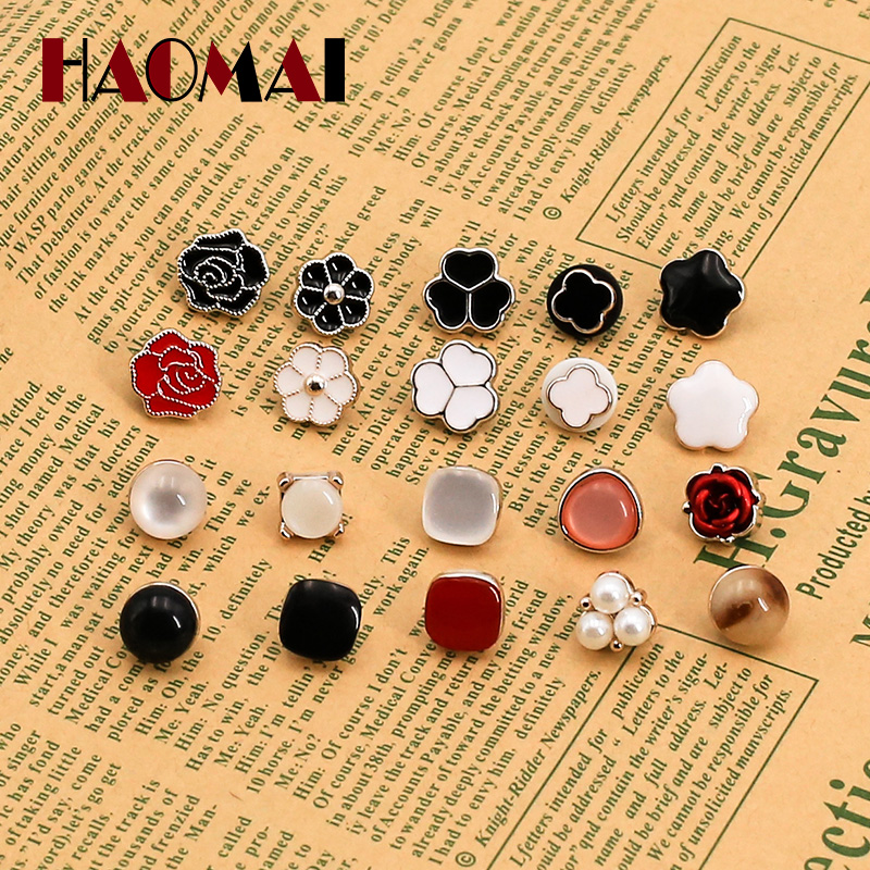 Snowspun Shirt Buttons PEARL buttons Pearls Buttons WALK ROUND FIXED DECORATION ROUND PROOF ROUND ANTI-WALK LIGHT CARDIOPOUX WOMEN LINING CLOTHES