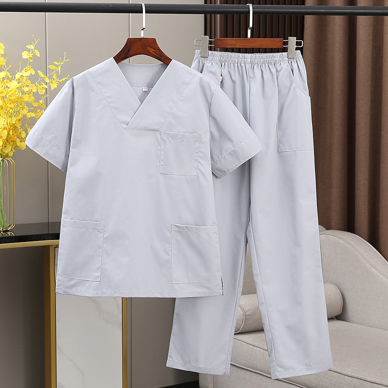Handwashing women brushing handdress oral clinic summer thin dental beauty long sleeve operating room split suit