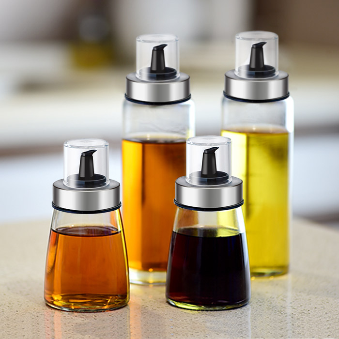 Oil pot pouring bottle resistant oil storage tank glass bottle vinegar bottle sauce sauce oil seasoning bottle housekitchen
