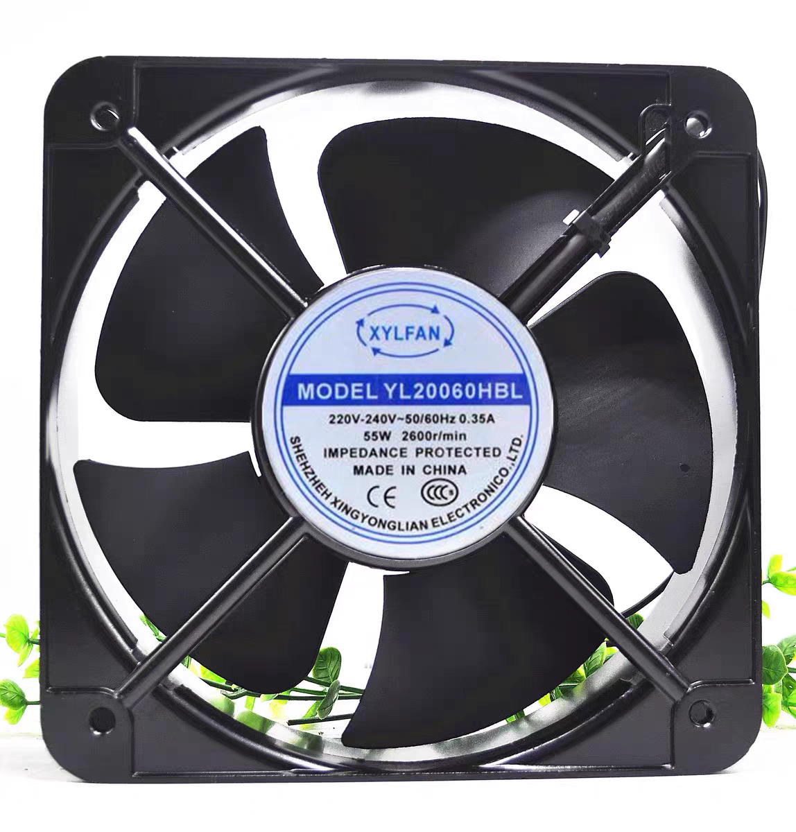XYLFAN风机 MODEL YL20060HBL散热风机  220V 55W 轴承轴流风机