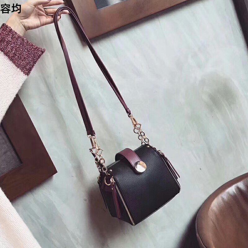 Summer package Women's bag 2020 new net red buckets bag women 100 hitch fashion texture sloped satchel uni-shoulder bag