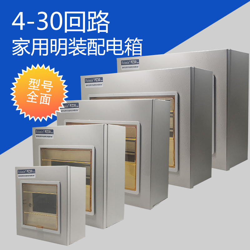 Household Air Switch Electrical Box Circuit Breaker Wiring Box Surface-Mounted and Concealed Universal Iron Distribution Box with Free Shipping