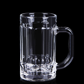 Glass Cup with Handle, Heat-Resistant Tea Cup for Teahouse, Household Drinking Cup, Milk Juice Cup, Thickened Large-Capacity Beer Mug