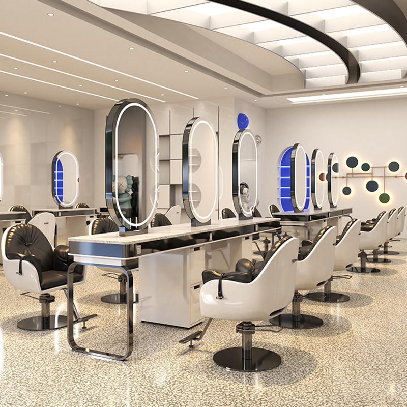 Mirror Hairshop Mirror Cabinet Mirror Cabinet Dedicated Marble Net Red Infection Zone Table Barber Seat