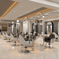 High-end barbershop mirror table single-sided double-sided hairdressing mirror hair salon special with light reliable wall floor mirror hair cutting mirror