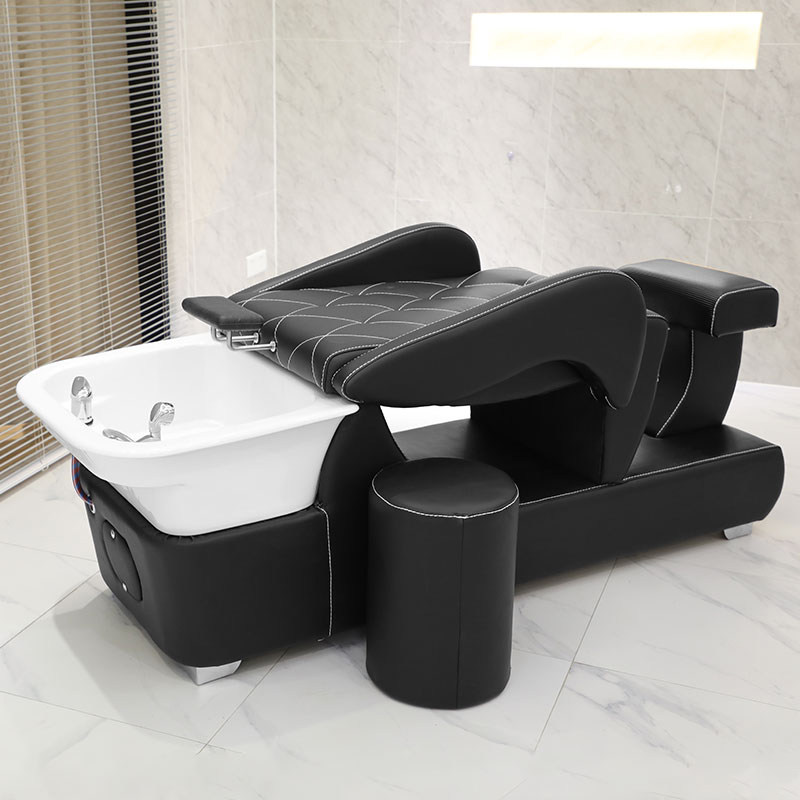 Factory direct sale barber shop shampoo bed new semi-lying shampoo bed hair salon hair salon special flushing bed