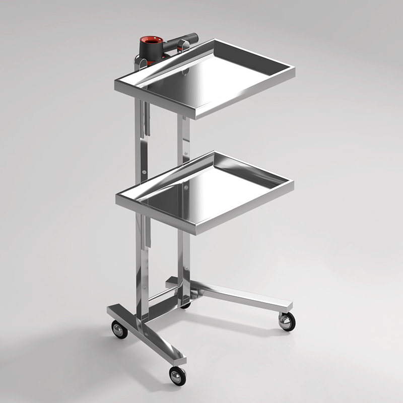 Barber shop stainless steel beauty salon trolley hair cutting folding tool trolley hair salon special ironing and dyeing trolley