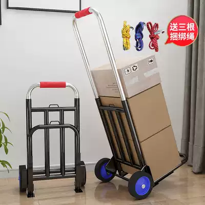 Folding hand trolley Household stair climbing cart Luggage load handling Shopping cart Portable pull rod cart