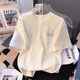 Pure cotton short-sleeved t-shirt women's white casual versatile top