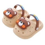 Детская обувь, летние детские тапочки для раннего возраста, нескользящие слайдеры для мальчиков, с медвежатами