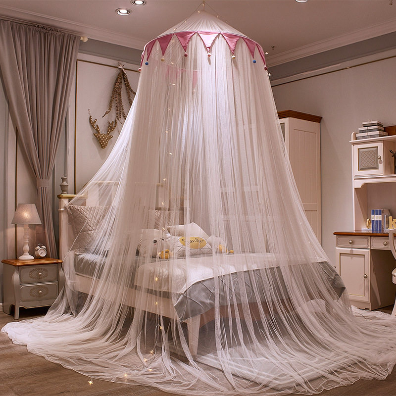 New dome ceiling mosquito net three-door encryption princess children's bed mantle 1 m 1 2-2 m bed universal 1 5 8