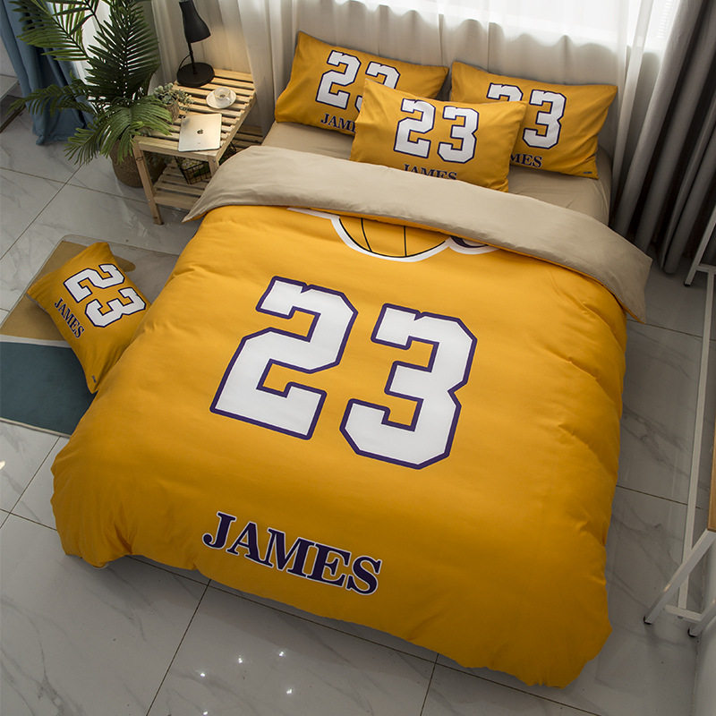 Basketball around the Warriors Lakers Bull Team Hub Dormitory Sheet Sheet Couple Kobe Single Room Three or Four Pieces Students