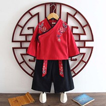 Boy Hanfu 1 Chinese Wind Performance suit 2 Fall 3 Little Boy 4-year-old male Little baby Spring Tang suit Childrens suit