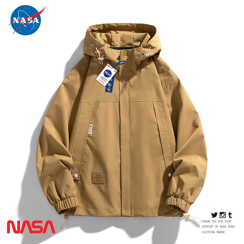 NASA joint winter gush thicken with cap jacket male windproof and waterproof submachine clothes loose multi-pocket mistress-Taobao