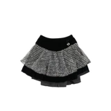 Детский модный бархатный костюм для тренировок, юбка, фигурное катание, защита при падении, с акцентом на бедрах