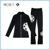 Детский комплект для тренировок, комфортный костюм, фигурное катание, со снежинками