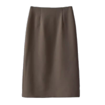 Woolen skirt womens autumn and winter new high-waist slit straight skirt professional commuting suit skirt mid-length hip-covering skirt