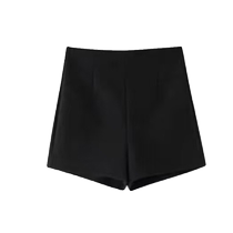 Black Hot Girl Shorts Womens Autumn and Winter High Waist Tight A-Line Womens Group Pants Stretch Hot Pants Plus Velvet Thickened Leggings