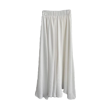 White culottes for women 2024 new spring high-waisted a-line casual wide-leg pants drapey loose pleated skirt