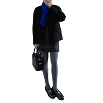 Japanese gray leggings for women to wear as outerwear in autumn and winter plus velvet and thickened warm cotton pants slimming socks and foot-stepping pantyhose