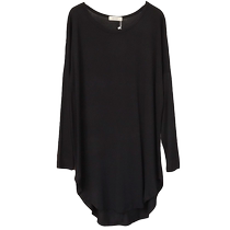 Modal nightgown for women spring and autumn new long-sleeved mid-length loose T-shirt covering buttocks ice silk home wear pajamas