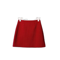 French red polka dot skirt for women summer A-line skirt casual and versatile small skirt high waist hip-covering short skirt