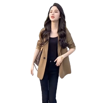 Blazer womens 2024 spring and autumn new casual slim high-end temperament commuting versatile small suit top