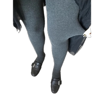 Japanese gray leggings for womens outer wear in autumn and winter plus velvet thickening slimming warm cotton pantyhose foot-stepping pantyhose