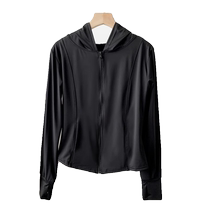 Ice silk short slim fit sun protection clothing for women 2024 summer new anti-UV sun protection yoga clothing quick-drying jacket