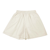 Elastic waist shorts for women summer thin high-waisted pear-shaped body loose a-line wide-leg medium pants for small people