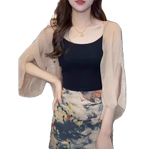 新中式轻薄雪纺防晒开衫女夏季2024新款配裙子外搭披肩宽松小外套
