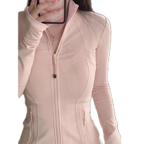 Pink stand-up collar slim waist ice silk sun protection clothing for women summer anti-UV sports quick-drying jacket yoga clothing