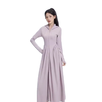 Purple long slim waist ice silk sun protection clothing for women summer new anti-UV slimming sun protection long skirt cardigan
